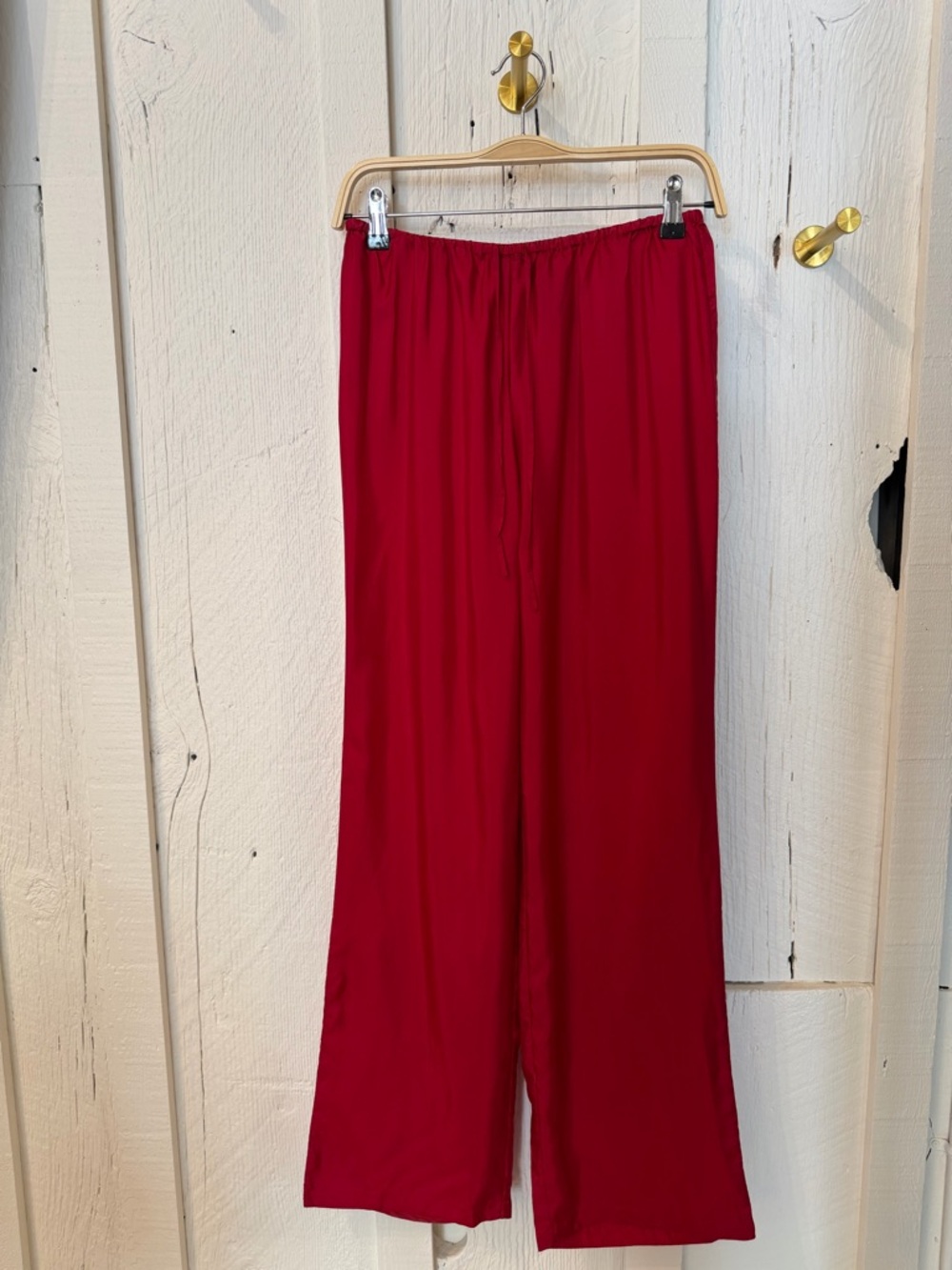 100% Silk Pajama Bottoms - Red